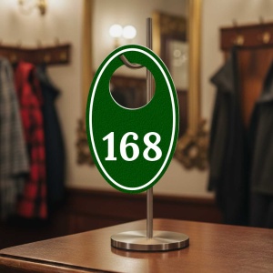 Šatní visačka, rozměr oválu 50x80 mm